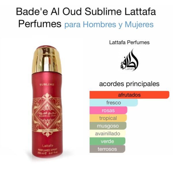 Lattafa-Badee-Al-Oud-Sublime-Perfumed-Spray-200-ml-2 Lattafa Badee Al Oud Sublime Sin Género Edp Spray original